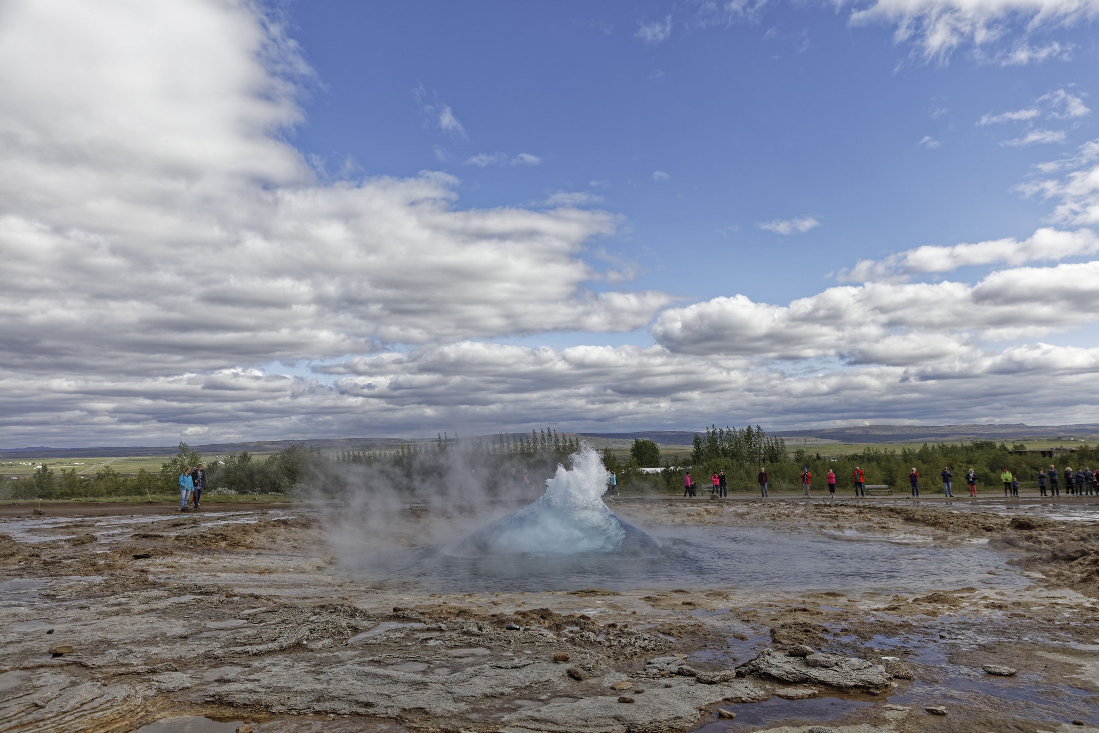 geysir parking, Iceland.