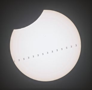 ISS in front of eclipse