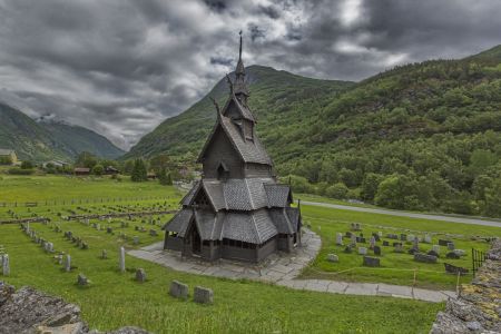 Borgund stavkyrkje besøkssenter, Lærdalsøyri, Norway.