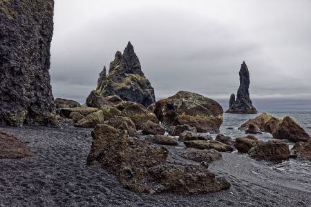 Reynisfjara Parking, Garðar, Iceland.