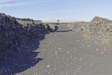 Europe – Bridge between continents, Grindavík, Iceland.
